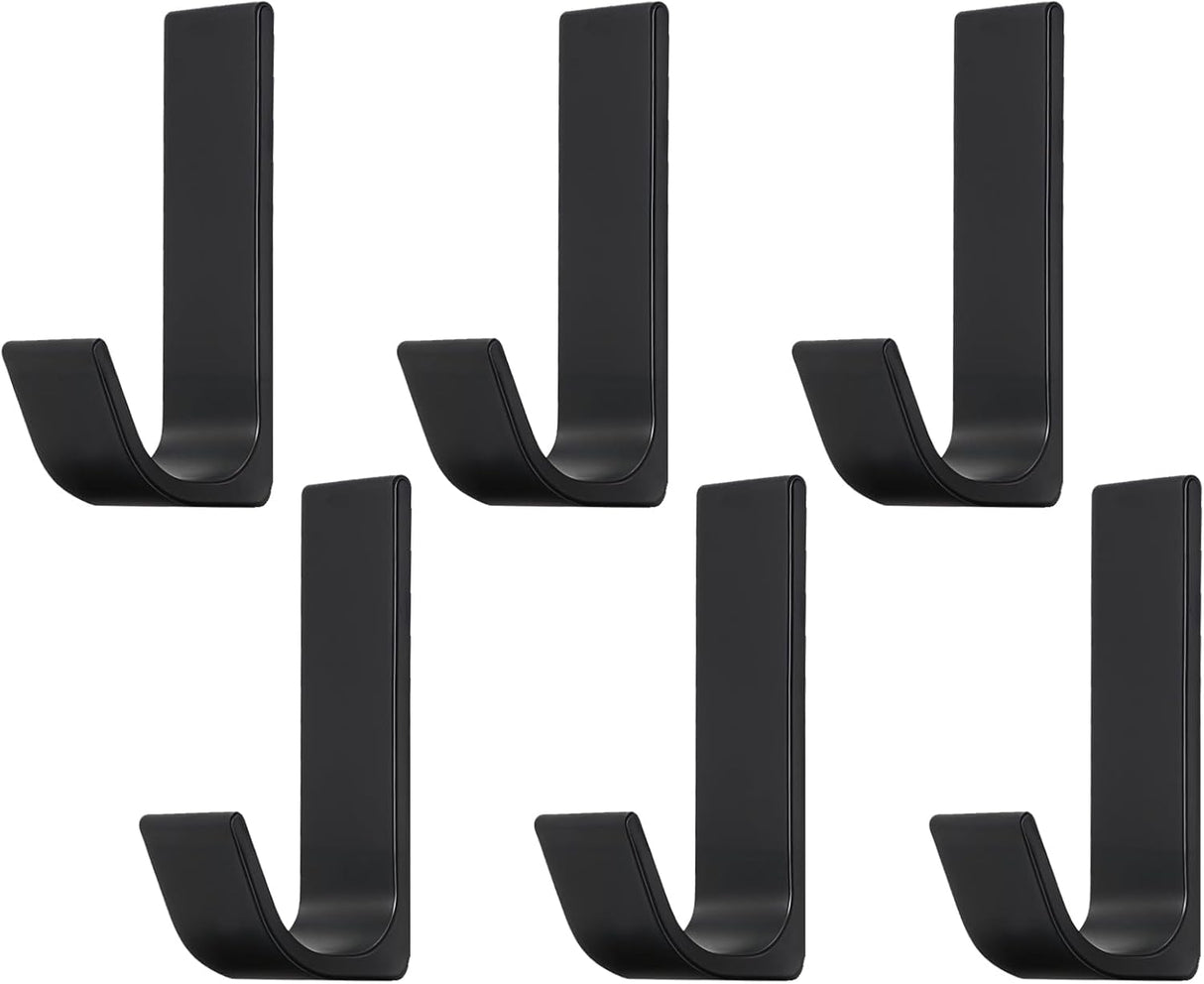 Strong adhesive hooks - 6 pack - suitable for hanging coats, bathrobes, towels and other items. Can also be installed in the shower to hang loofahs, towels, cloths, hats and other things.