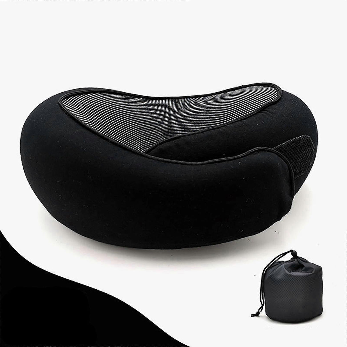 Travel Neck Pillow - Memory Foam U-Shape Pillow for Airplane and Road Trips