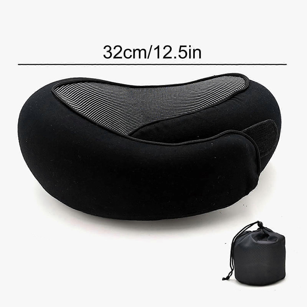 Travel Neck Pillow - Memory Foam U-Shape Pillow for Airplane and Road Trips