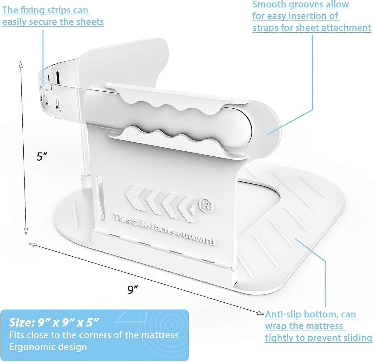 Ultimate Bed Sheet Corner Holder with Mattress Straps