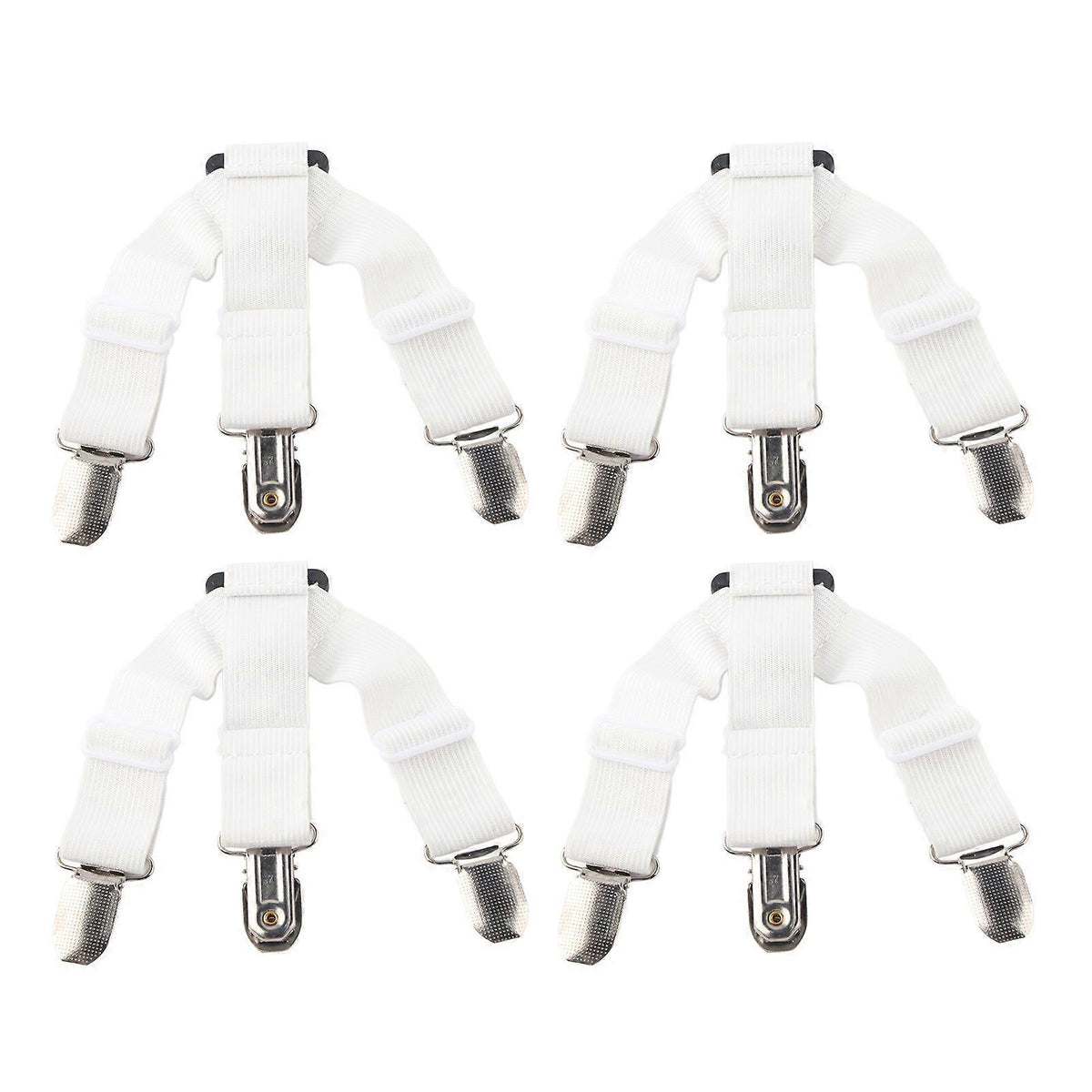 4PCS Bed Sheet Holder Straps, Elastic Fasteners for Mattress & Blankets