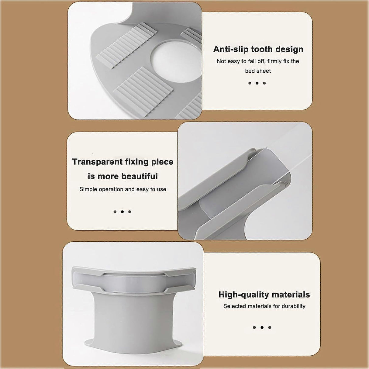 4PCS Non-Slip Sheet Holders, Fits Most Sizes, Keeps Sheets Secure