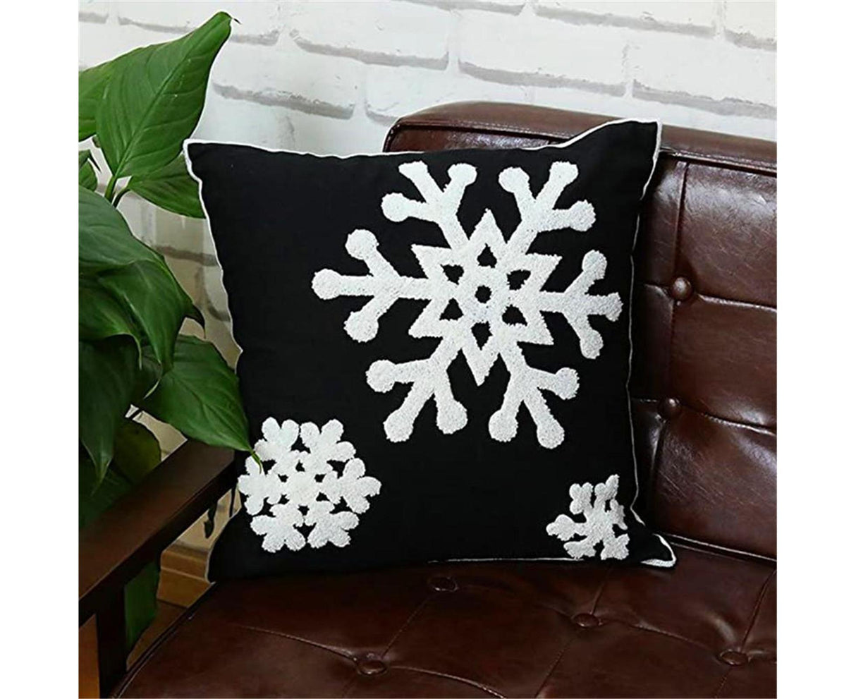 Xmas Throw Pillows Case for Living Room-Black