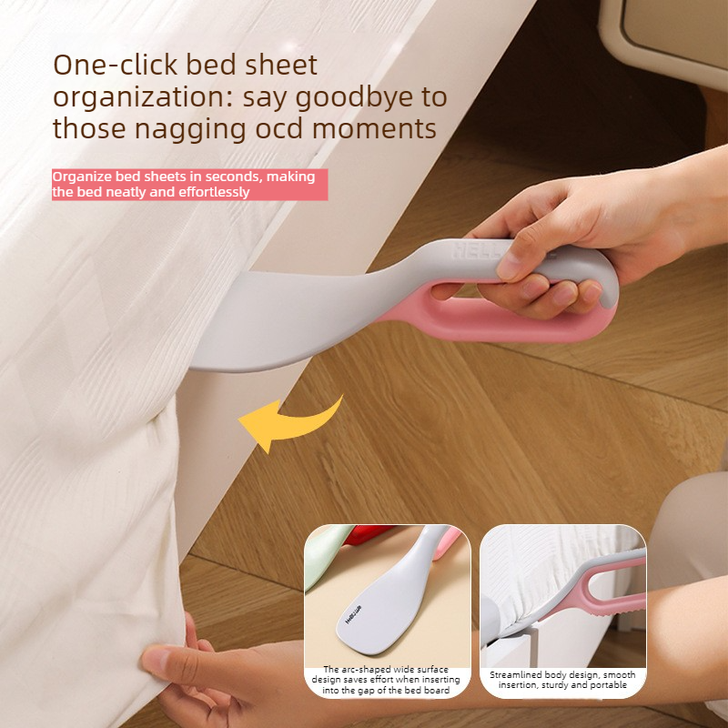 Multi-Function Mattress Lifting Tool, Labor-Saving Bed Sheet Tucking Helper, Double-Sided Static Lint Remover Brush—Green
