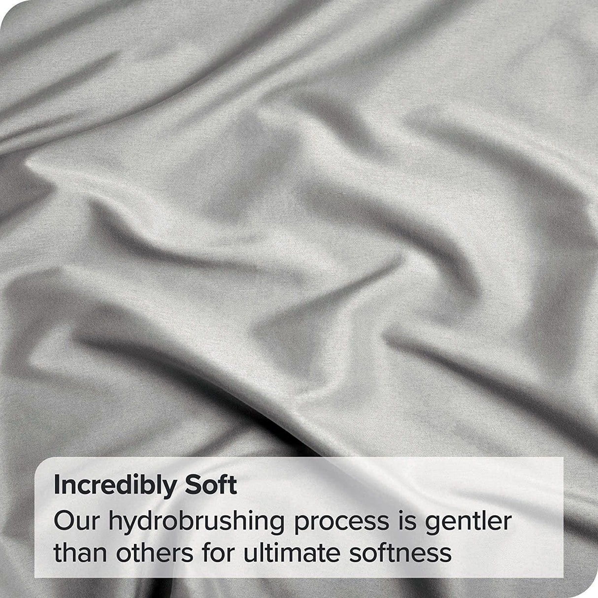 4 Piece Bed Sheet Set- Bedding Sheets & Pillowcases -Breathable Bedding - Wrinkle, Fade, Stain Resistant-Deep Pocket Flat Fitted Bed Sheet Set(Silver-gray,Queen)