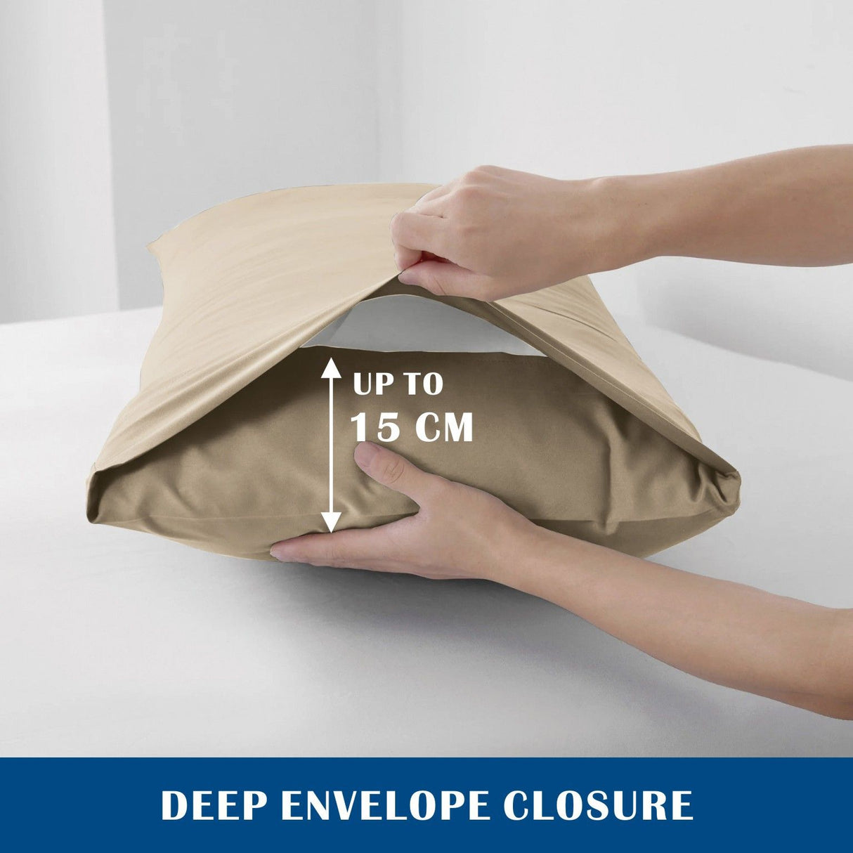 2 Piece Hotel Soft Microfiber Quilt Cover Set-2000TC Duvet/Donna Cover Set & Pillowcases -1 Quilt Cover Zipper Closure & 1 x Pillowcases-Breathable Bedding - Wrinkle, Fade, Stain Resistant(Camel Beige,Single)