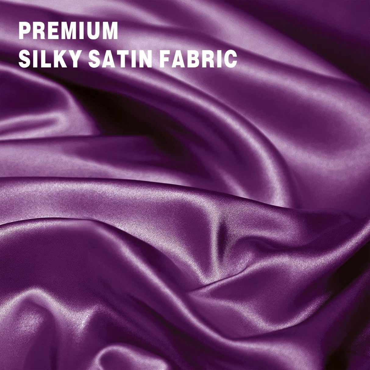 Art Silk Satin Sheet Set Hotel 4 Pieces Fitted/Flat Sheet Bedding Set-Luxury Soft Silky Sheets for Hair and Skin, Similar to Silk Bed Sheets Set 4 Pieces(Super King,Purple)