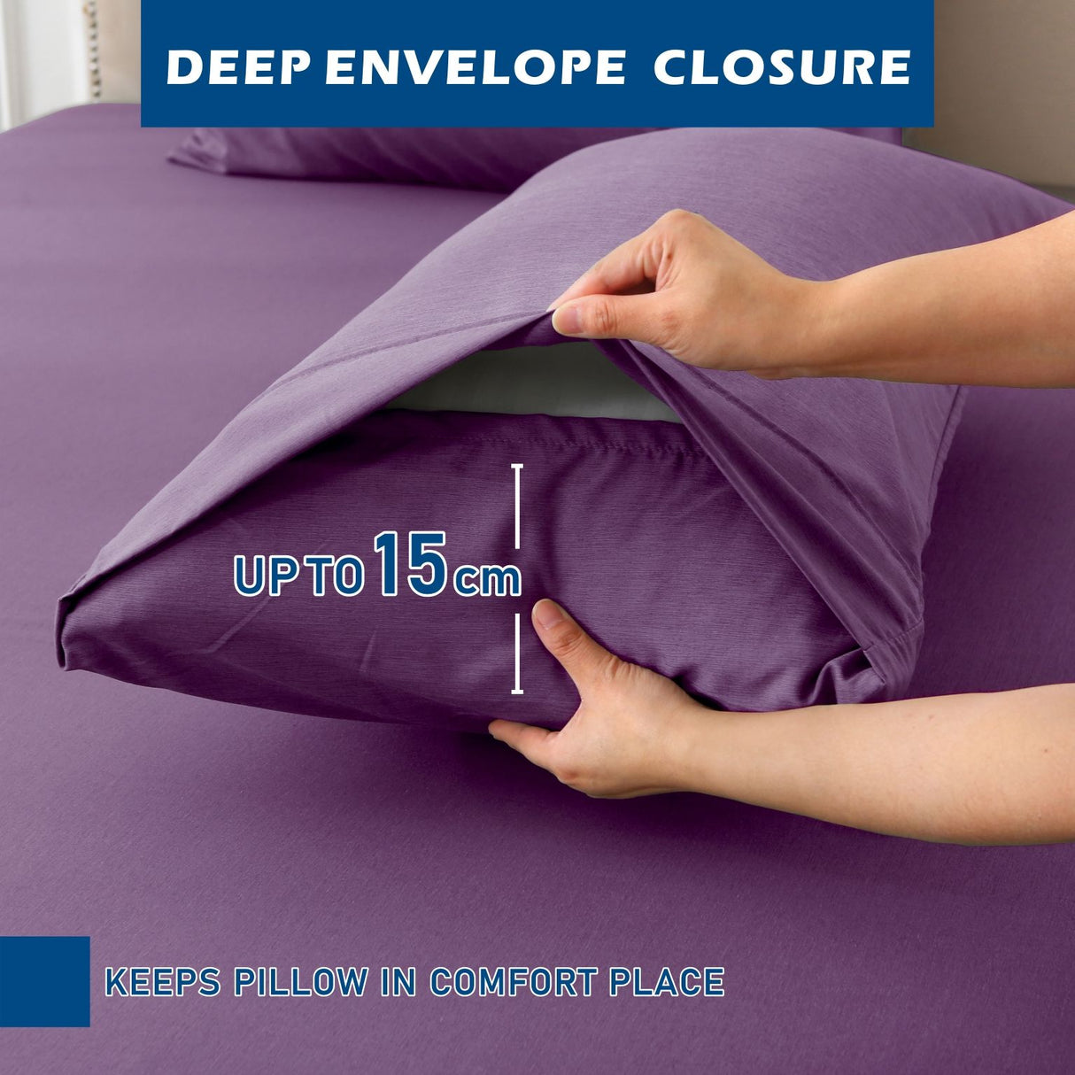 4 Piece Hotel Bamboo Cooling Sheet Set -Ultra Soft 2000TC Breathable Bed Sheets Set with 37 Centimetre Deep Pocket-Cooling Sheets for Hot Sleepers(Purple,Super King)