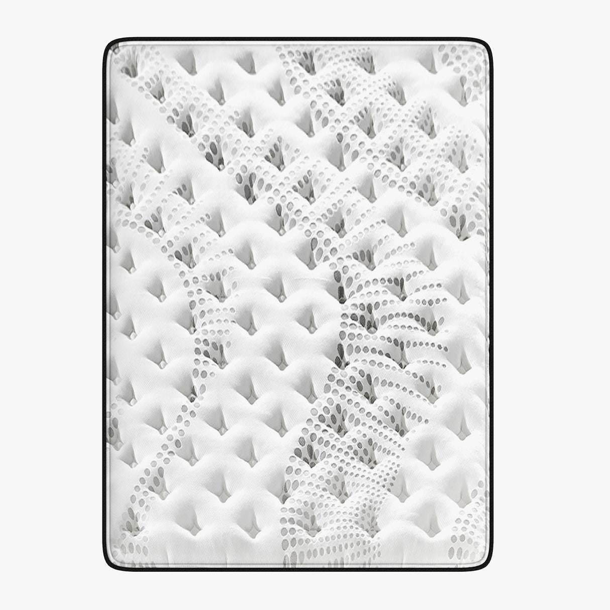 Luxopedic Pocket Spring Mattress 5 Zone 32CM Euro Top Memory Foam Medium Firm - King Single - White Grey