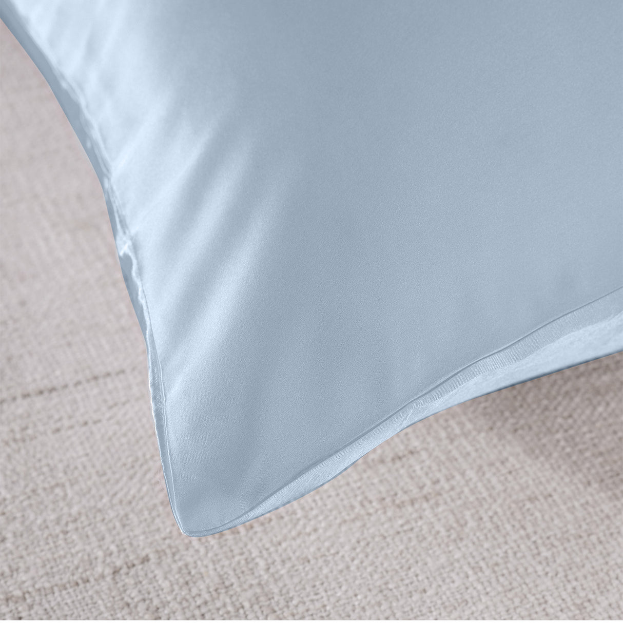 Royal Comfort Mulberry Soft Silk Hypoallergenic Pillowcase Twin Pack 51 x 76cm - Soft Blue