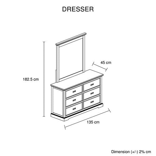 Storage Bedroom Suite Drawers Miami White Colour in Queen