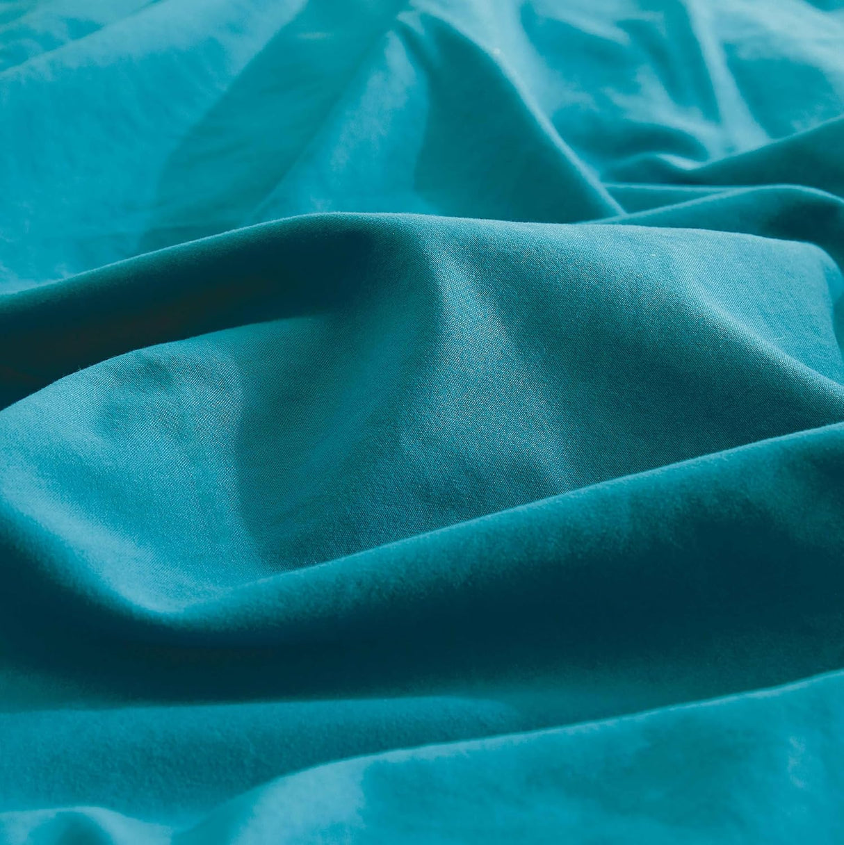 Vintage Washed Microfibre Sheet Set (Teal, Single)