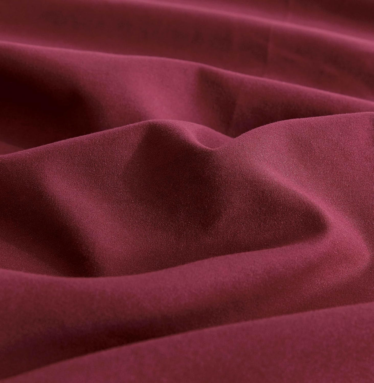Vintage Washed Microfibre Sheet Set (Burgundy, Double)