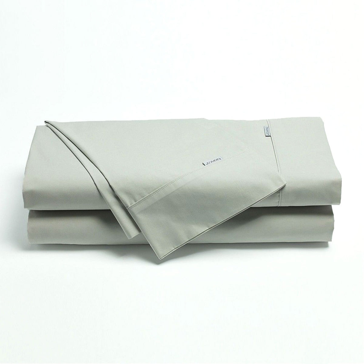 Bianca Heston Cotton Percale Sheet Set Silver Double