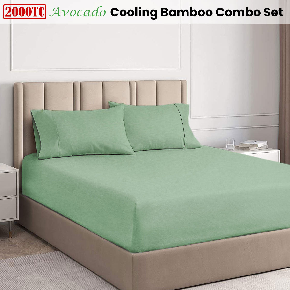 Ramesses Avocado 2000TC Cooling Bamboo Combo Set Double