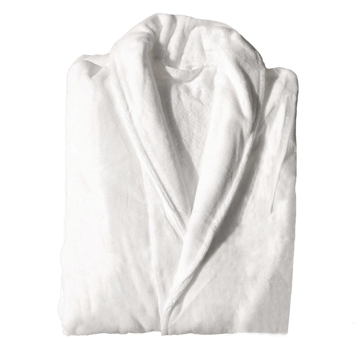 Cotton Kimono Collar Bathrobe Hotel Quality Thick Fleece Towel Embroidered Robe - Waffle