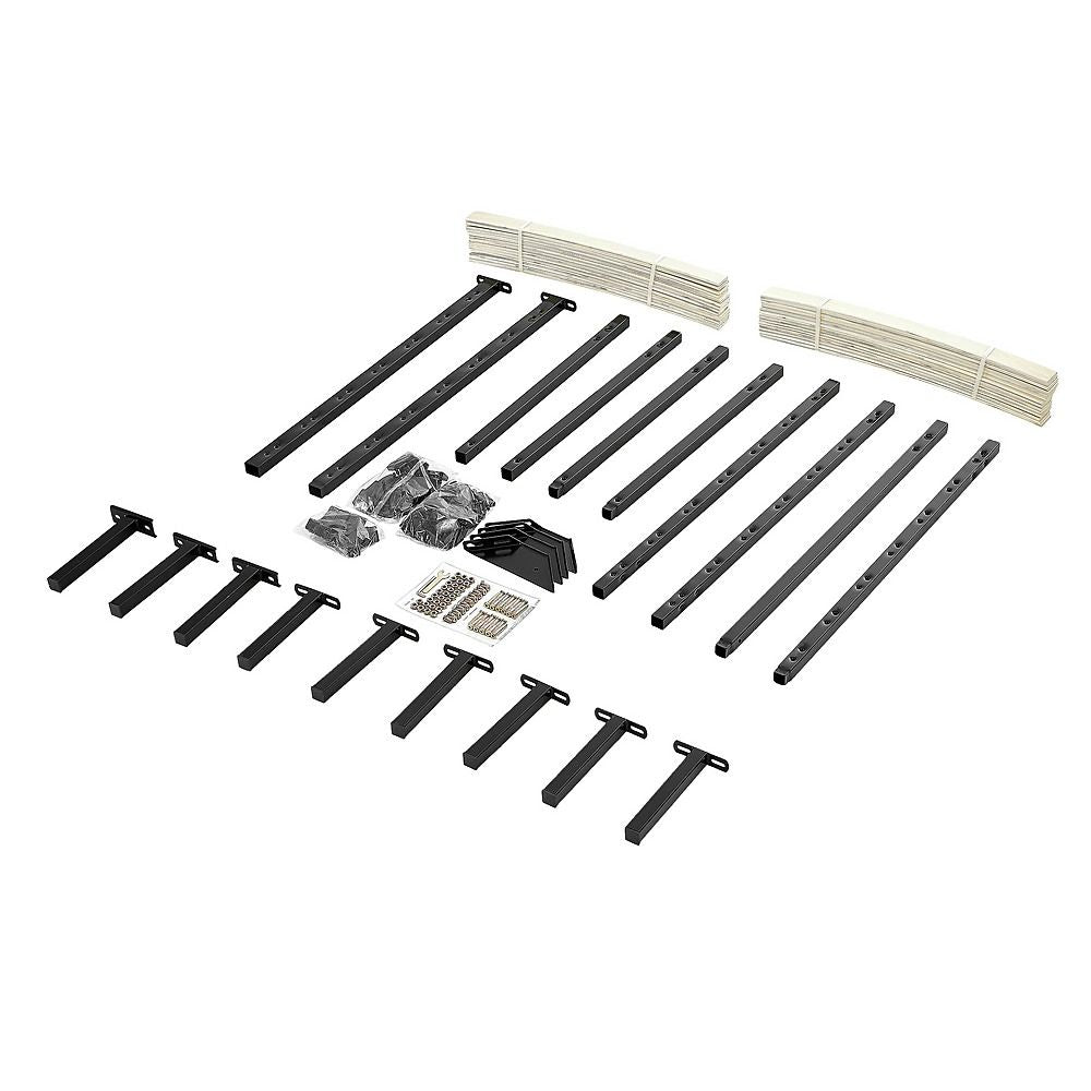 Metal Bed Frame for Queen Mattress – Black Powder-Coated Steel Base