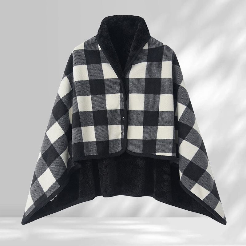 Black and White 80*130cm Japanese-Style shawl blanket Ultra-Soft Blanket - Thick Polyester Throw for Sofa, Bed, Office, Cozy Nap Blanket for Winter & All Seasons