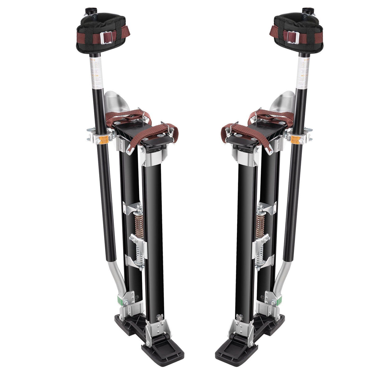 Drywall Stilts, 61-101.6 cm Adjustable Aluminum Tool Stilts with Protective Knee Pads, Durable and Non-slip Work Stilts for Sheetrock Painting, Walking, Taping, Black