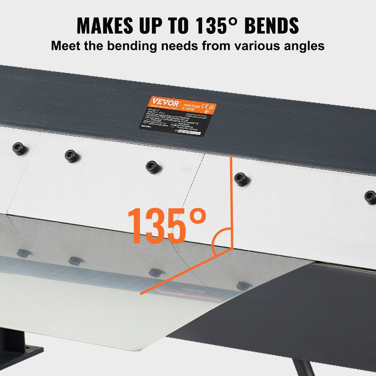 Box and Pan Brake, 610 ± 10 mm, 0-130 Degrees Sheet Metal Bending Brake, Portable Metal Bender with 20 Gauge Low Carbon Steel 14 Gauge Aluminum Capacity, 5 Adjustable Fingers for Metal Bending