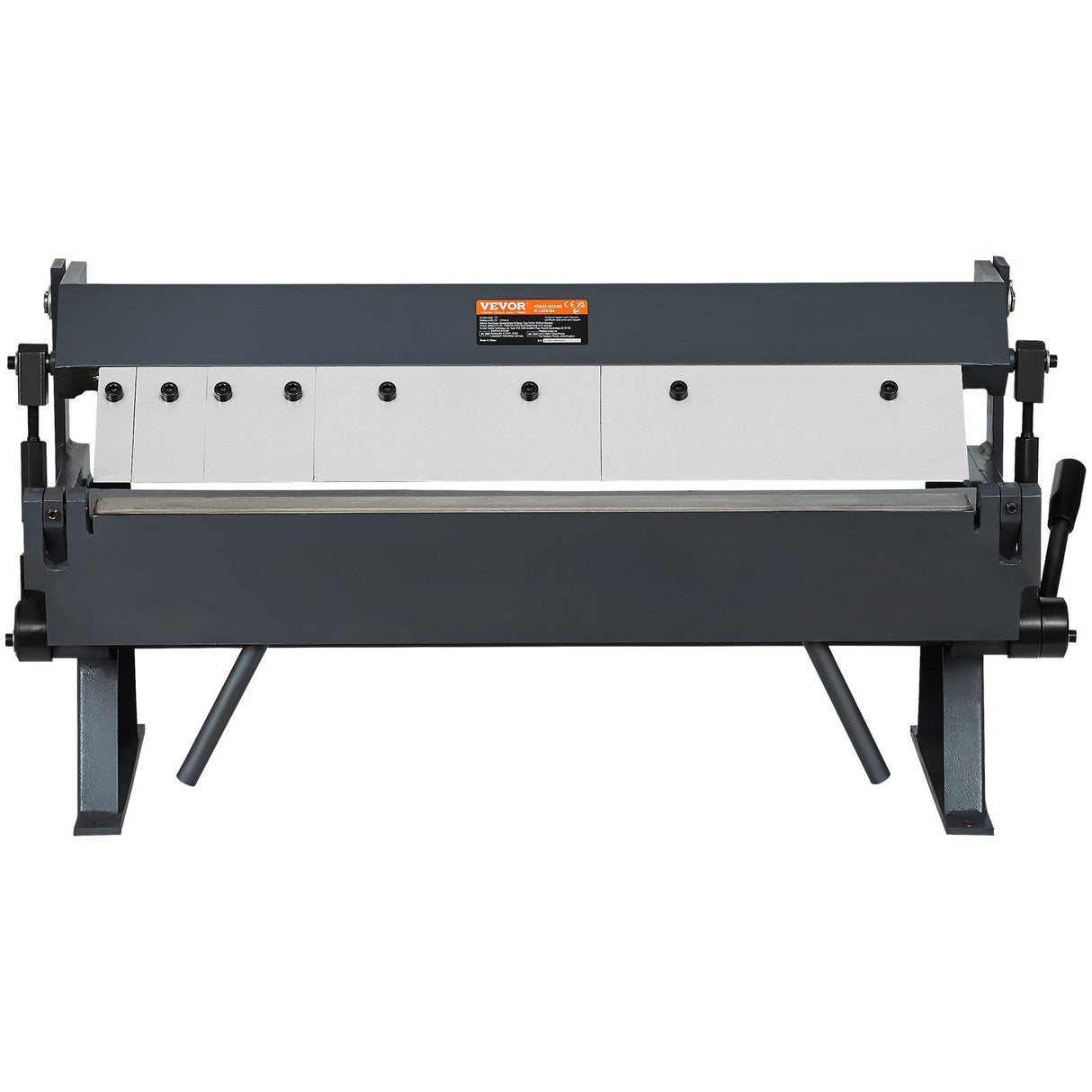 Box and Pan Brake, 610 ± 10 mm, 0-130 Degrees Sheet Metal Bending Brake, Portable Metal Bender with 20 Gauge Low Carbon Steel 14 Gauge Aluminum Capacity, 5 Adjustable Fingers for Metal Bending