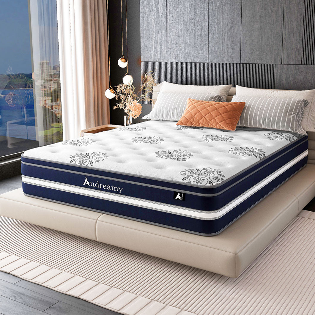 Audreamy Vienna Mattress – 34cm Euro Top Super Cool Gel Foam Bamboo Fiber Fabric 7-Zone Pocket Spring Medium Firm