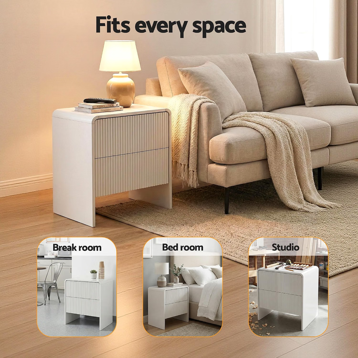 Artiss Queen Wooden Bed Frame and 2 Bedside Table Bedroom Furniture Set
