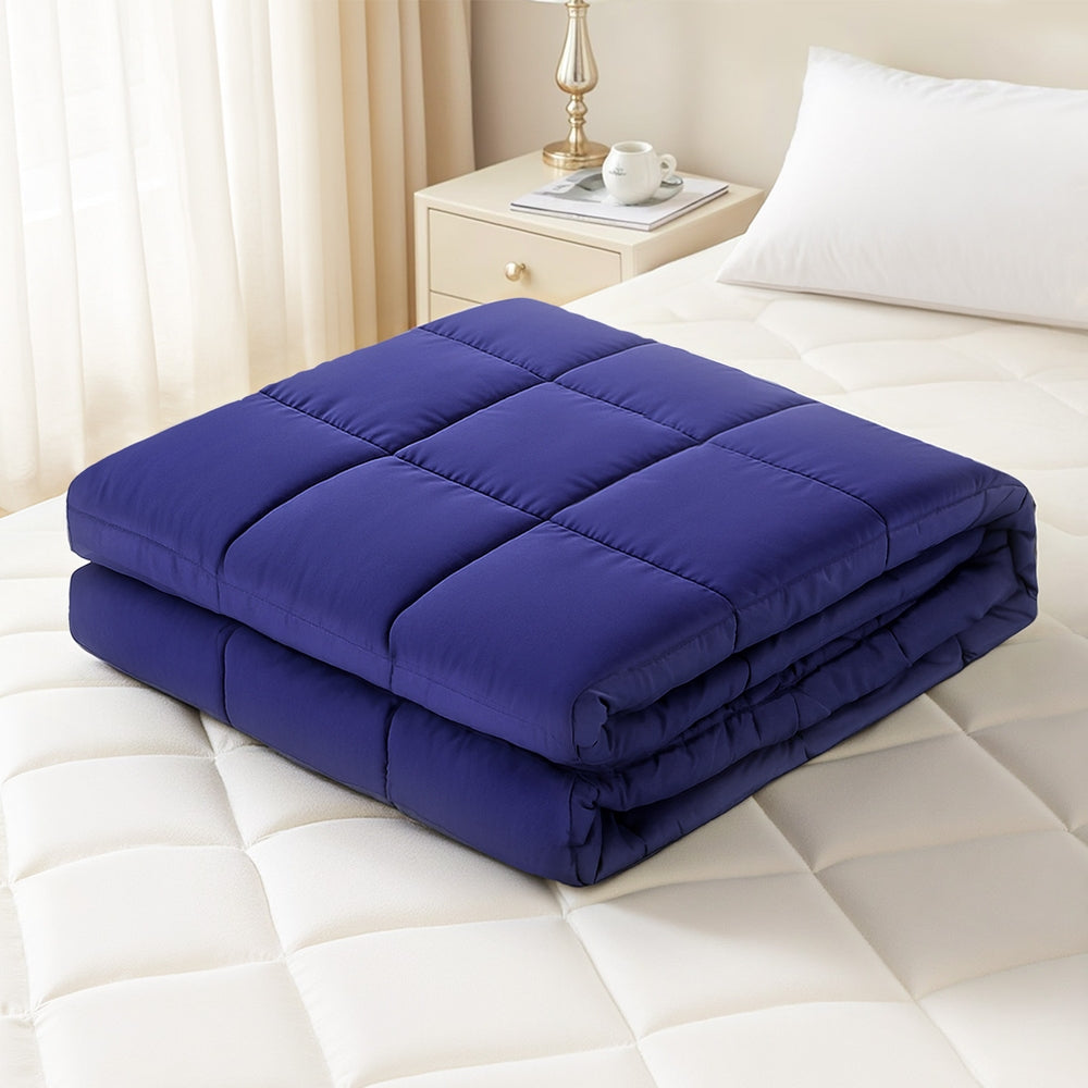 Giselle Bedding Weighted Blanket 9KG Kids Adults Heavy Gravity Relax Calm Blue