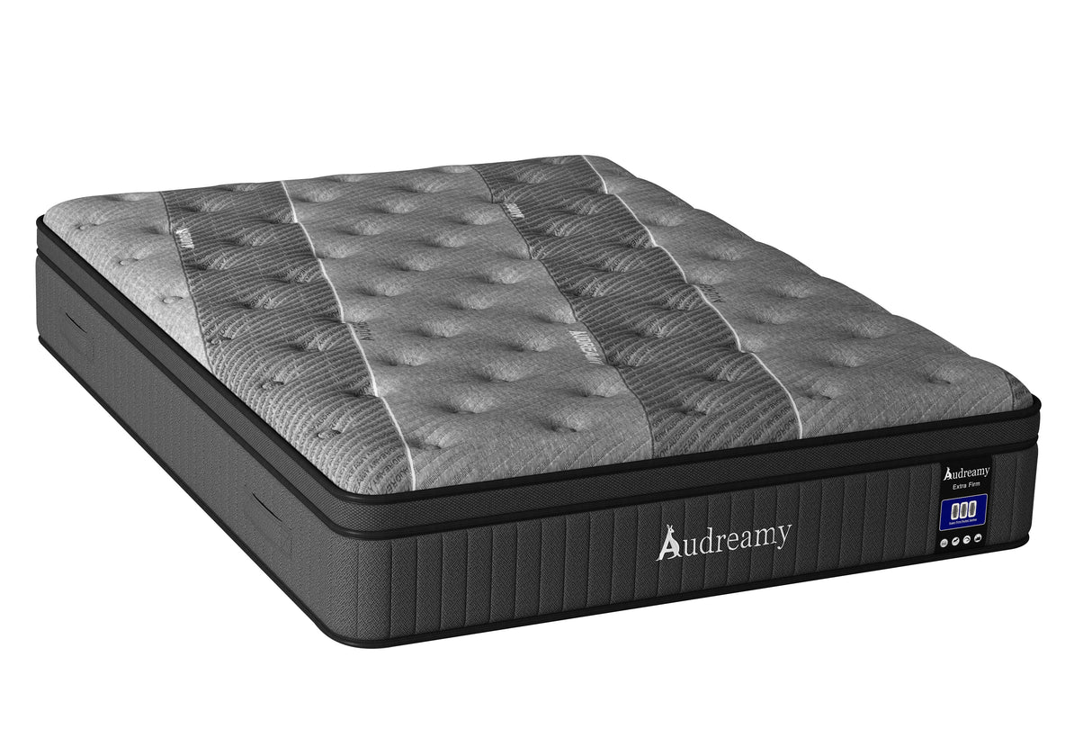 Audreamy Corsica Mattress – 26 cm Euro Top Bamboo Charcoal Fabric 7-Zone Pocket Spring Orthopedic Support for Back & Spine Health Extra-Firm