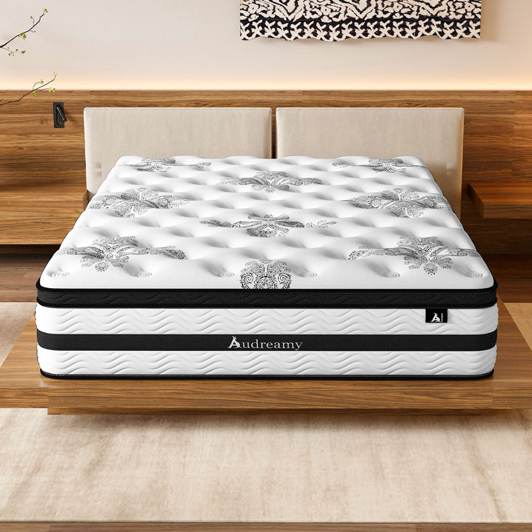 Audreamy Athens Mattress – 34cm Spa-Like Plush Soft Euro Top 7-Zone Pocket Spring 5D Support Medium