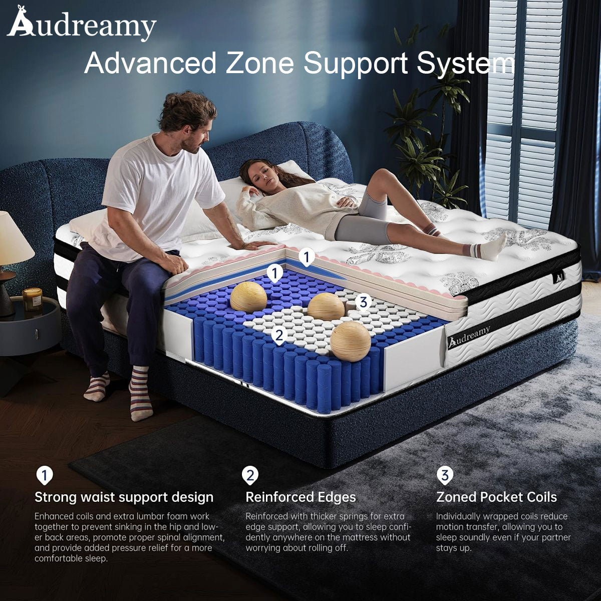 Audreamy Athens Mattress – 34cm Spa-Like Plush Soft Euro Top 7-Zone Pocket Spring 5D Support Medium-Pre-Order Now – Ships by 31/12/2025 at the latest!