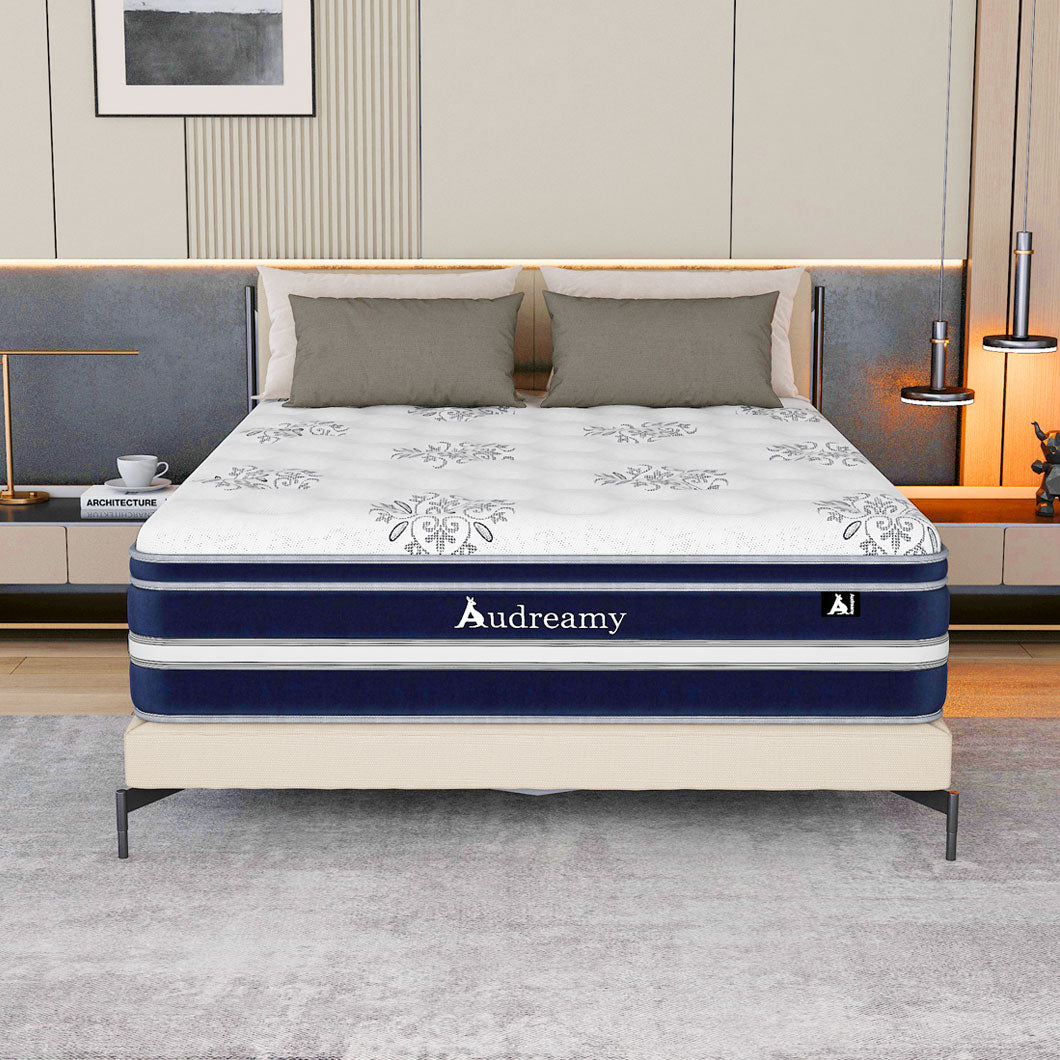 Audreamy Vienna Mattress – 34cm Euro Top Super Cool Gel Foam Bamboo Fiber Fabric 7-Zone Pocket Spring Medium Firm