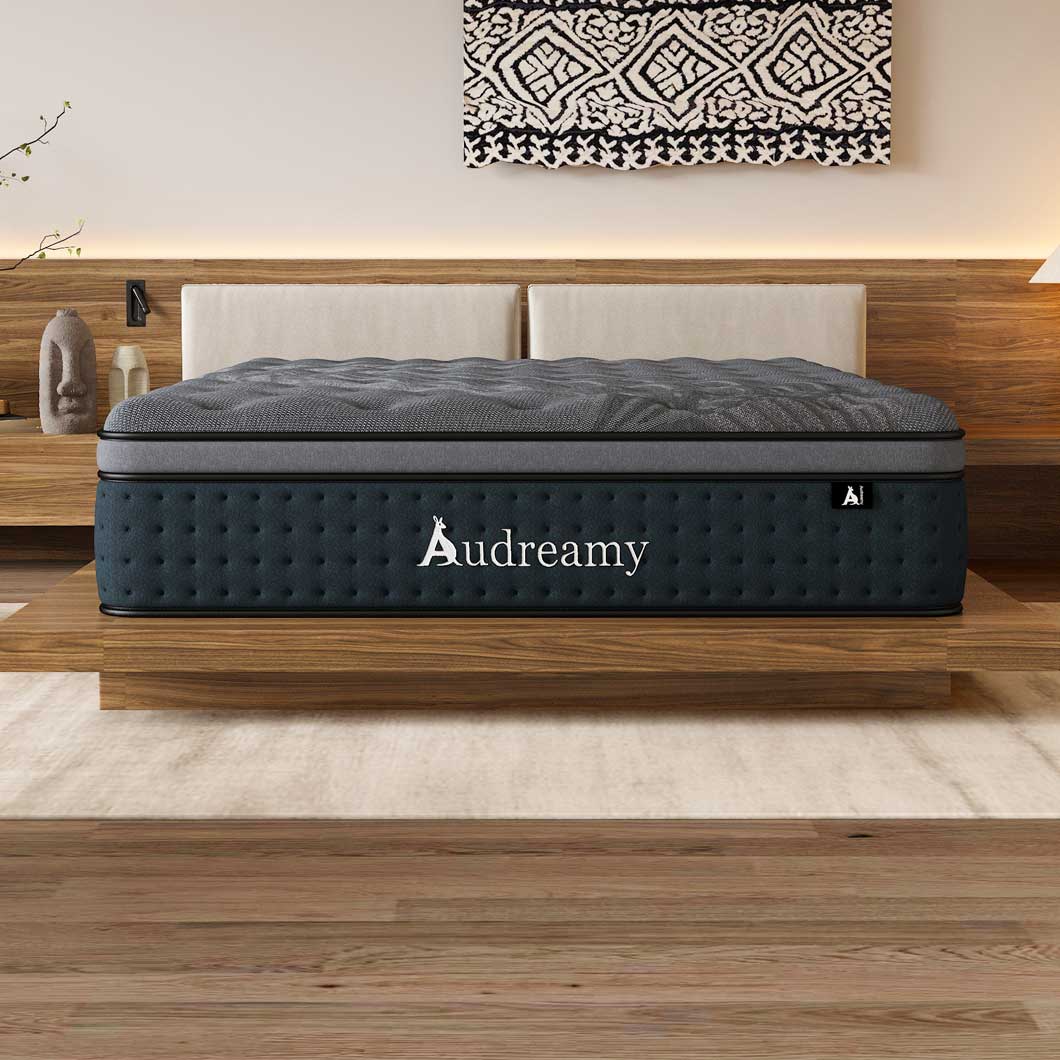 Audreamy Siena Mattress – 35cm Plush Euro Top Bamboo Charcoal Fabric 7-Zone Pocket Spring Medium Firm