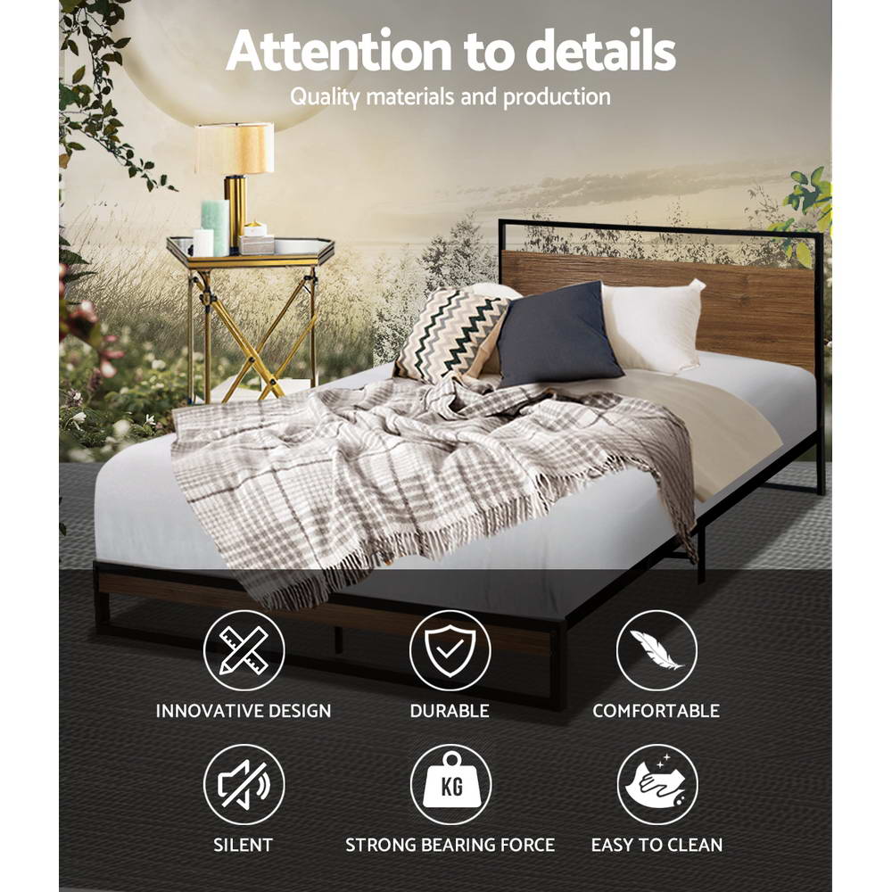 Artiss Bed Frame Metal Bed Frame DANE - King Single