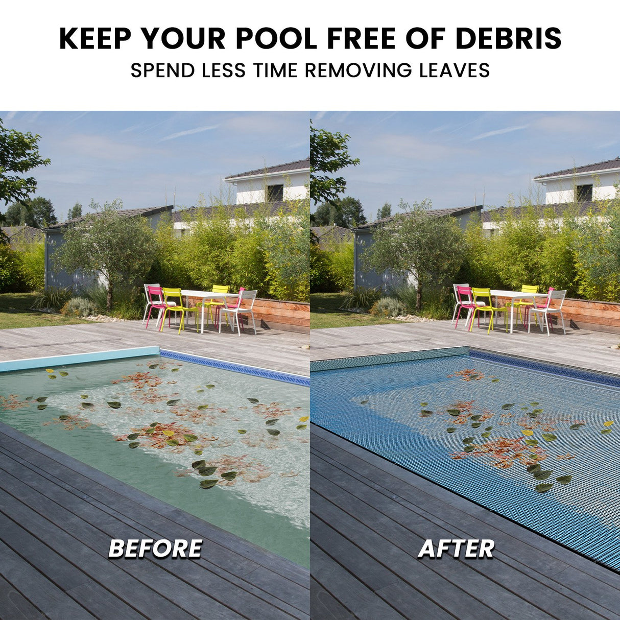 HydroActive UV-Resistant Swimming Pool Leaf Net Cover 5 x 8m