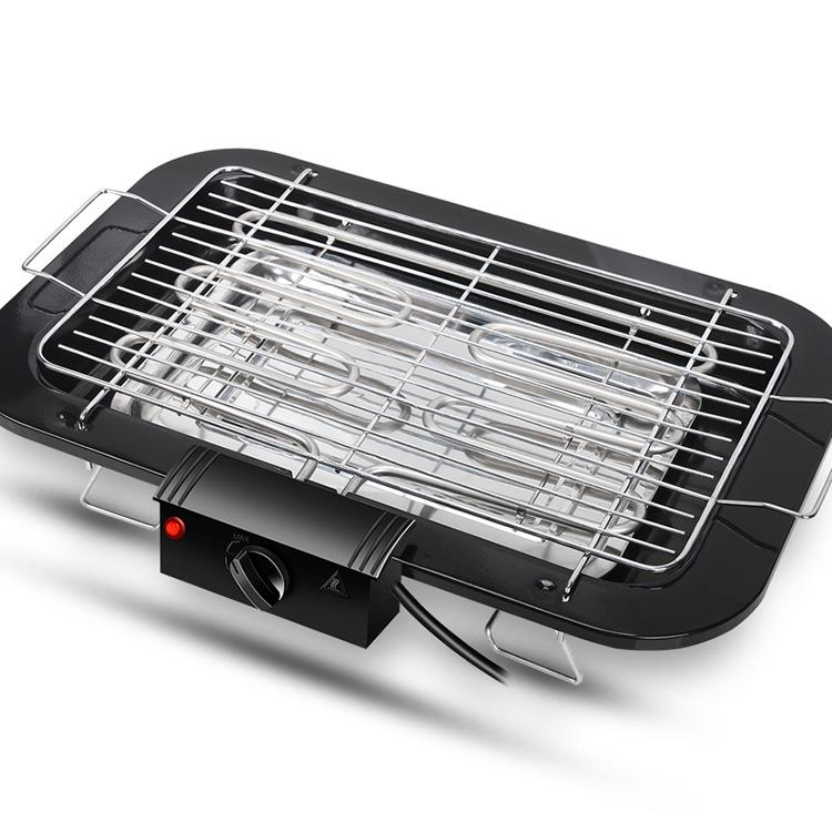 Portable Electric BBQ Grill Teppanyaki Smokeless Barbeque Pan Hot Plat ...