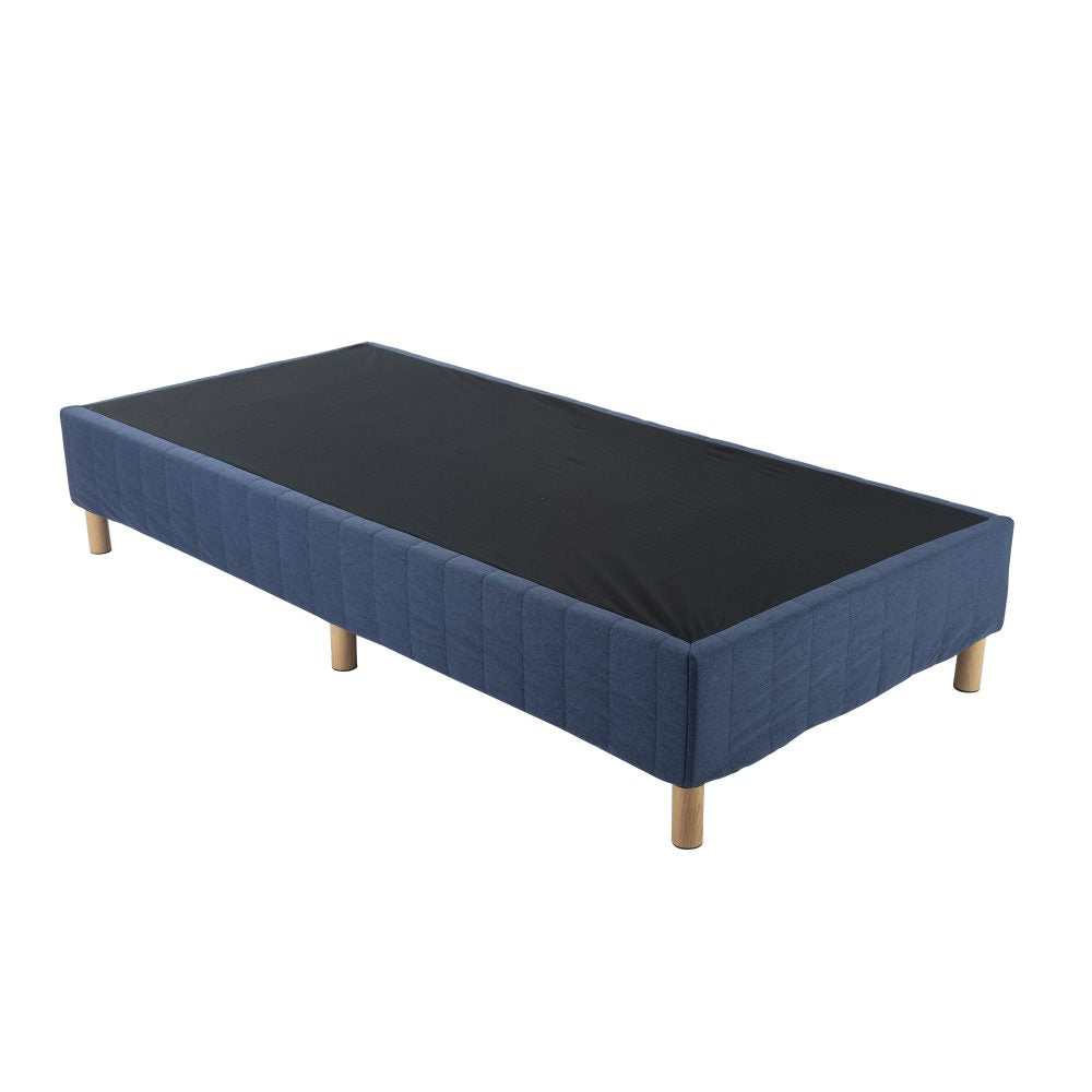 Metal Bed Frame Mattress Foundation Blue Single
