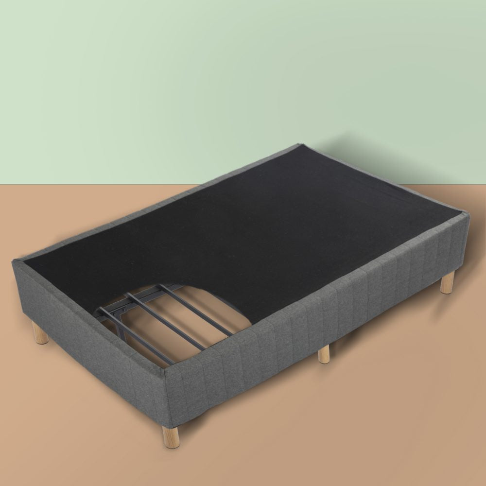 Metal Bedframe Mattress Foundation (Dark Grey) King