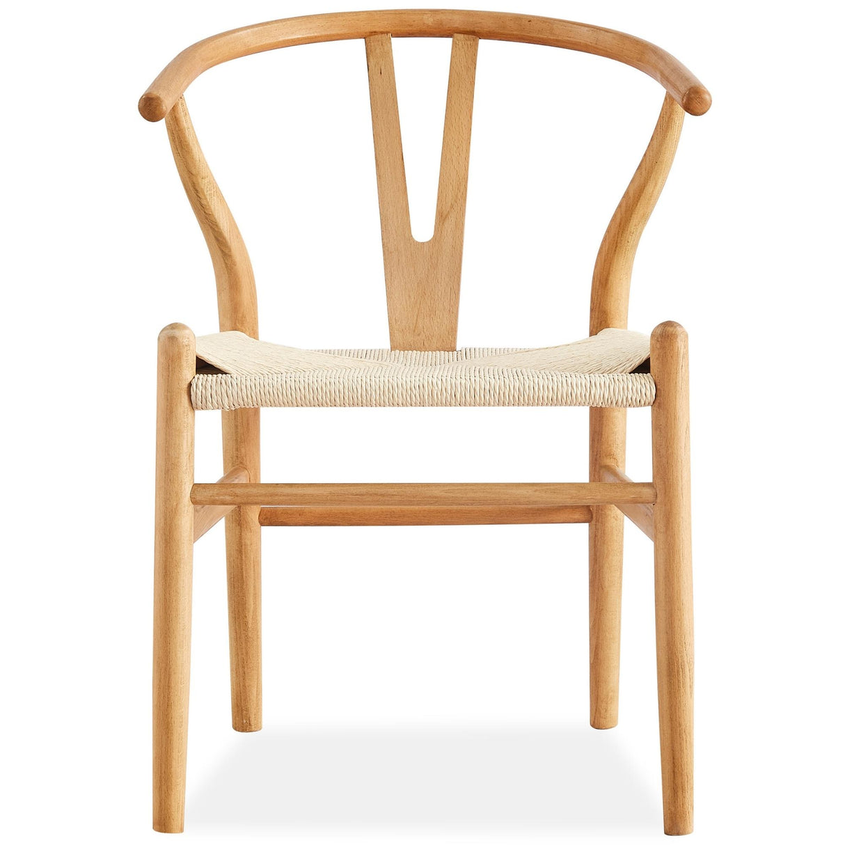 Anemone Set of 4 Wishbone Dining Chair Beech Timber Replica Hans Wenger Natural