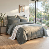 Audreamy 1000TC Tailored King Size Quilt/Duvet Cover Set - Charcoal