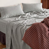 Audreamy 1000TC Tailored Single Size Grey Duvet Quilt Cover Set