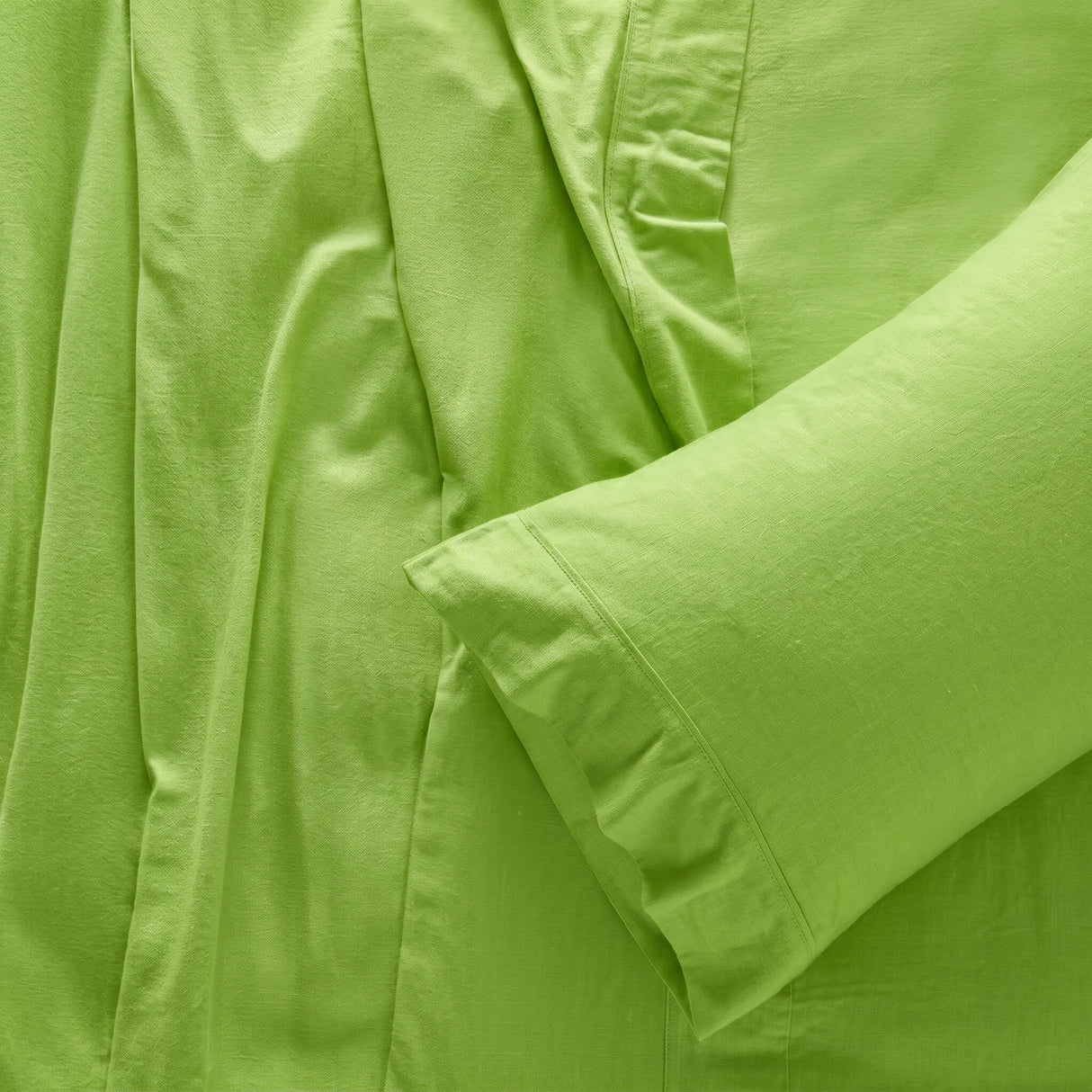Audreamy 1000TC Tailored Single Size Green Duvet Quilt Cover Set