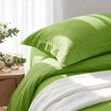 Audreamy 1000TC Tailored Single Size Green Duvet Quilt Cover Set