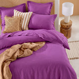 Audreamy 1000TC Tailored King Size Purple Duvet Quilt Cover Set