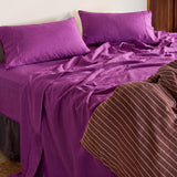Audreamy 1000TC Tailored King Size Purple Duvet Quilt Cover Set