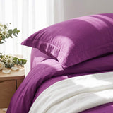Audreamy 1000TC Tailored King Size Purple Duvet Quilt Cover Set