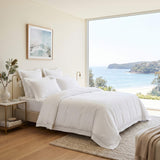 Audreamy 1000TC Tailored Single Size White Duvet Quilt Cover Set