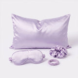 Pink Luxury Faux Silk Sleep Gift Set - 4-Piece Eye Mask, Pillowcase & Scrunchies for Relaxation & Comfort (Copy)