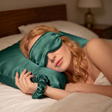 Pink Luxury Faux Silk Sleep Gift Set - 4-Piece Eye Mask, Pillowcase & Scrunchies for Relaxation & Comfort (Copy)