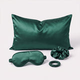 Pink Luxury Faux Silk Sleep Gift Set - 4-Piece Eye Mask, Pillowcase & Scrunchies for Relaxation & Comfort (Copy)